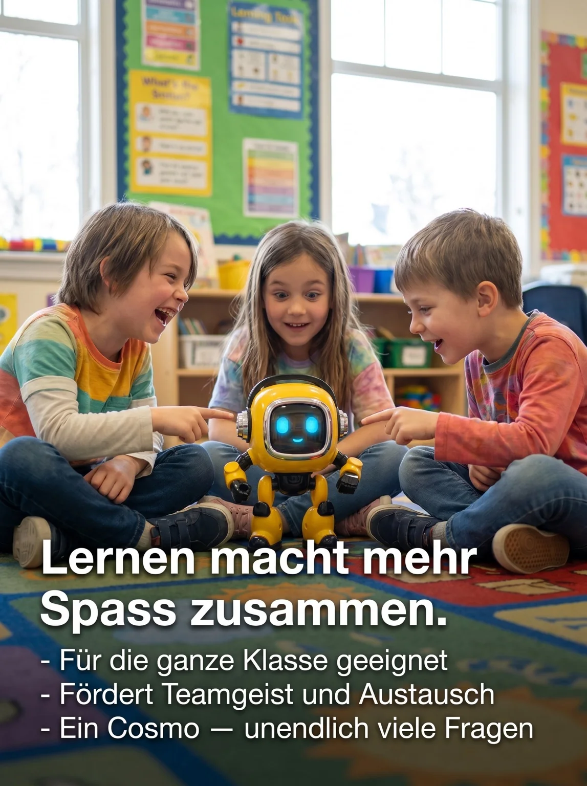 Kind schaut gelangweilt auf ein Tablet